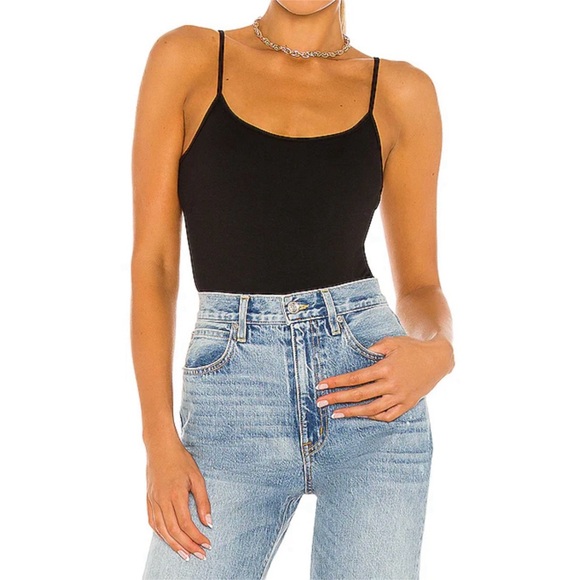 L'AGENCE Ford Spaghetti Tank Bodysuit in black, size XS - Picture 2 of 3
